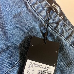 Misguided stretch denim mini skirt